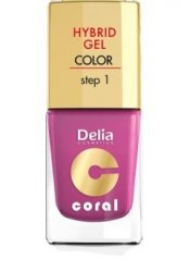 Delia Cosmetics Coral Hybrid Gel Emalia do paznokci nr 21 fuksja 11ml