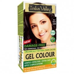 Żelowa farba do włosów, Bio-Natural, Indus Valley - CIEMNY BRĄZ, 3.0