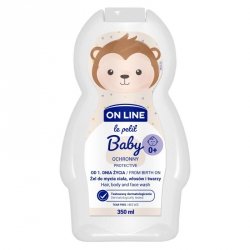On Line Le Petit Baby Ochronny Żel 3w1 do mycia twarzy,ciała i włosów - od 1 dnia życia  350ml