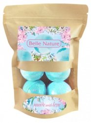 BELLE NATURE Musujące Kule do kąpieli - Wiosenny Jaśmin 1op.-(6x50g)