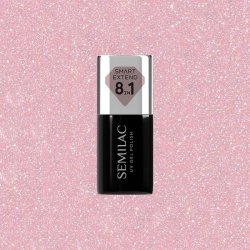 SEMILAC Smart Extend Lakier hybrydowy Glitter Dirty Nude Rose nr. 805 7 ml