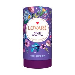 Czarna herbata liściasta z owocami i płatkami kwiatów NIGHT BEAUTEA TEA, Lovare, 80g