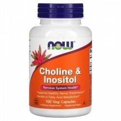 Cholina 250 mg + Inozytol 250 mg, NOW Foods, 100 kapsułek