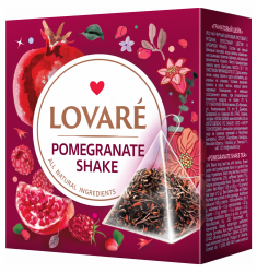 Mieszanka herbat z dodatkami „Pomegranate Shake” Lovare (2g x 15 piramidek)
