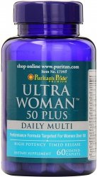 Ultra Woman 50 Plus Multiwitamina, Puritan's Pride, 60 tabletek