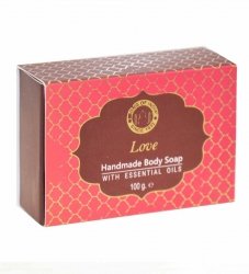 Luksusowe ręcznie robione mydło glicerynowe LOVE z olejkami eterycznymi, Song of India, 100g