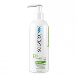 SOLVERX Acne Skin Żel do mycia i demakijażu twarzy i oczu - przeciwtrądzikowy 200ml