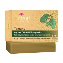 Organiczny szampon w kostce tamanu, Sattva, 100g
