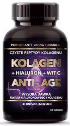 Anti-age Kolagen + Hialuron + Witamina C, Intenson, 60 tabletek