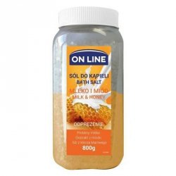 ON LINE Sól do kąpieli - Mleko i Miód 800g
