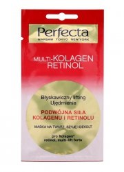 PERFECTA Multi-Kolagen Retinol Maska na twarz, szyję i dekolt - błyskawiczny lifting i ujędrnienie 8ml