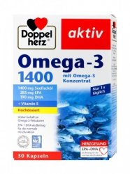 Omega-3 1400, Doppelherz, 30 kapsułek
