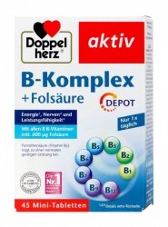 B complex + kwas foliowy, Doppelherz, 45 tabletek
