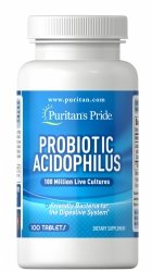 Пробиотик Probiotic Acidophilus, Puritan's Pride, 100 таблеток