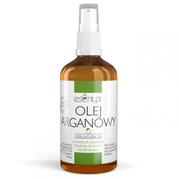 Olej Arganowy tłoczony na zimno, ze Świeżych Orzechów, Esent, 50ml