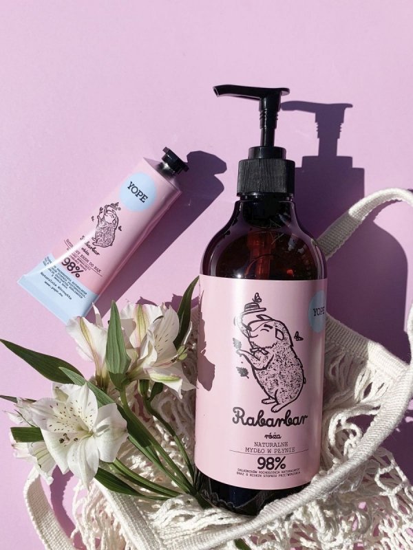 Rhubarb &amp; Rose Natural Hand Cream, Yope, 50ml