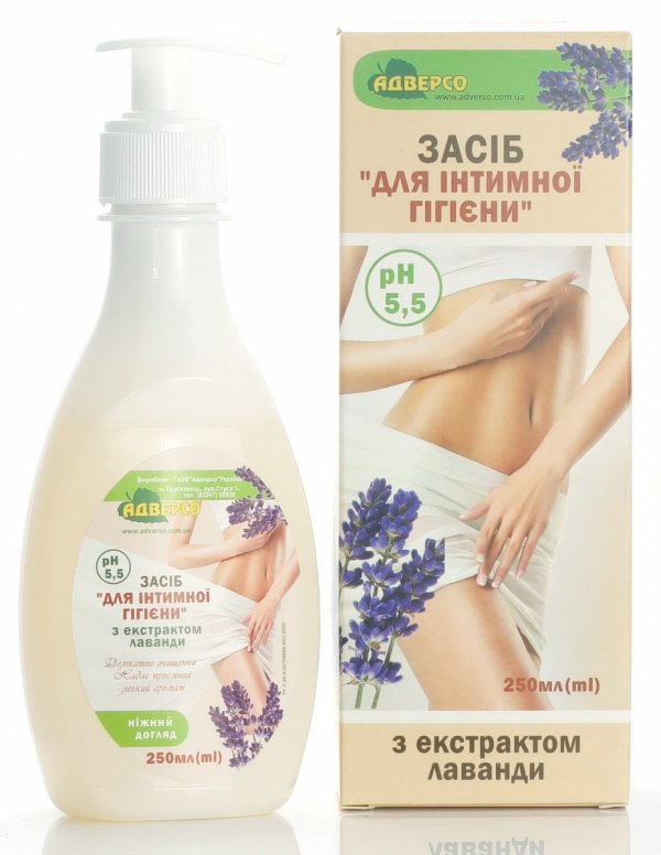 Żel do Higieny Intymnej z Ekstraktem z Lawendy, Adverso, 250ml