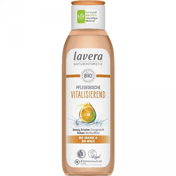 Rewitalizujący żel pod prysznic z bio pomarańczą i bio miętą, Lavera, 250 ml
