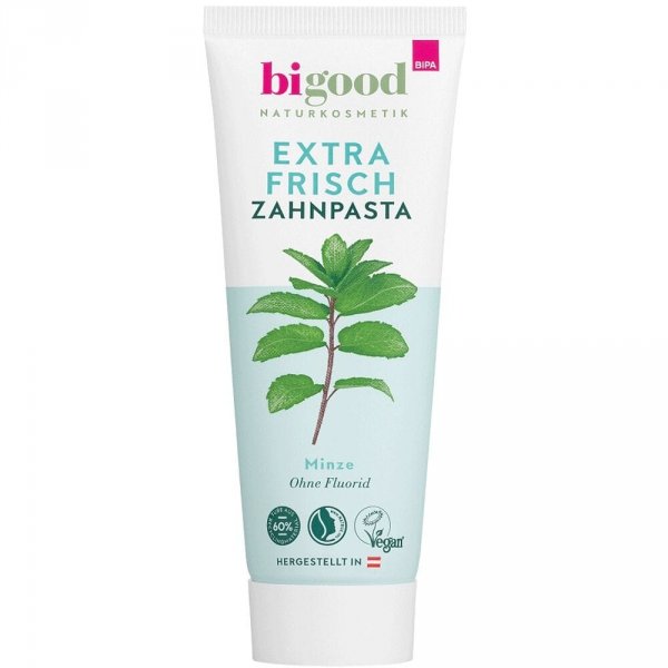 Naturalna Pasta do zębów Extra Fresh Mint, bez Fluoru, bigood, 75ml