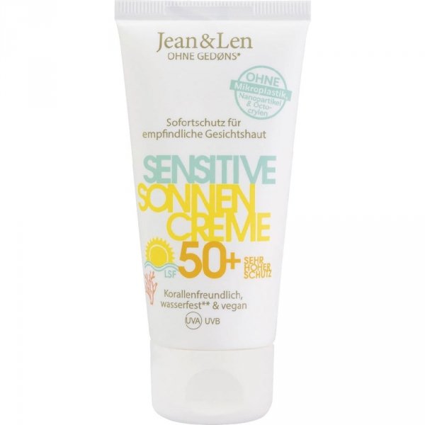 Krem ​​przeciwsłoneczny Sensitive do twarzy SPF 50+, Jean&amp;Len, 50ml