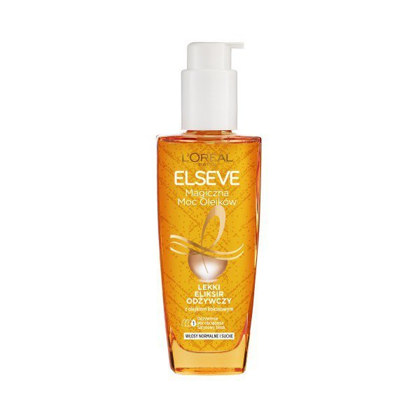 LOREAL ELSEVE Magiczna Moc Olejków Lekki Eliksir odżywczy z olejkiem kokosowym do włosów normalnych i suchych 100 ml