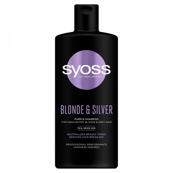 Schwarzkopf  Syoss Blonde & Silver Szampon do włosów przeciw żółtym tonom  440ml