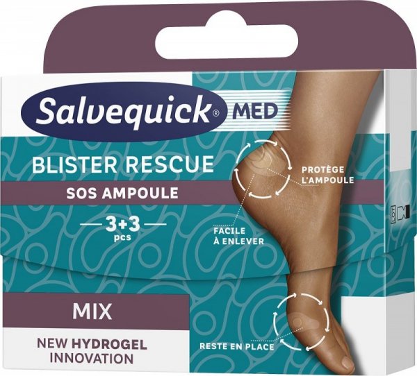 Salvequick Med Blister Rescue Plastry na pęcherze 360 Protective Care - mix 1op.-6szt(3+3)