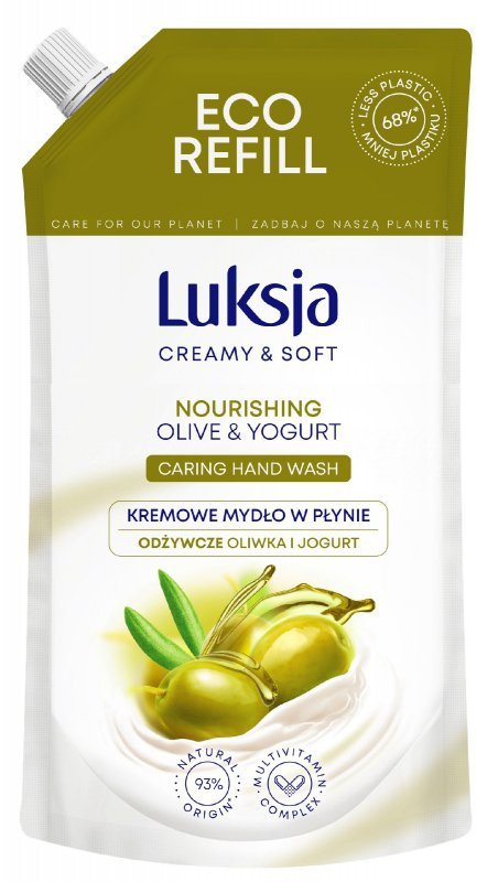 Luksja Creamy & Soft Odżywcze Kremowe Mydło w płynie Oliwka i Jogurt  400ml - zapas