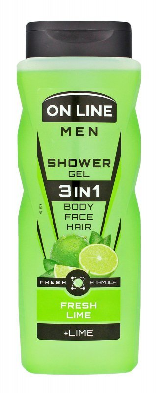 ON LINE Men Żel pod prysznic dla mężczyzn 3w1 Fresh Lime  410 ml
