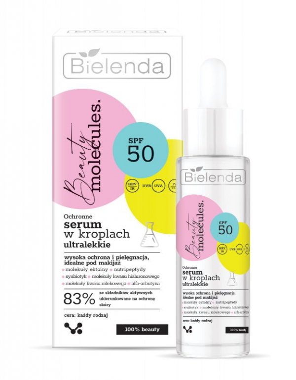 BIELENDA BEAUTY MOLECULES Molekularne Serum ultralekkie w kroplach SPF 50 30 ml