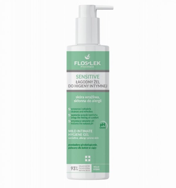 FLOSLEK Pharma Sensitive Łagodny Żel do higieny intymnej do skóry wrażliwej 225ml