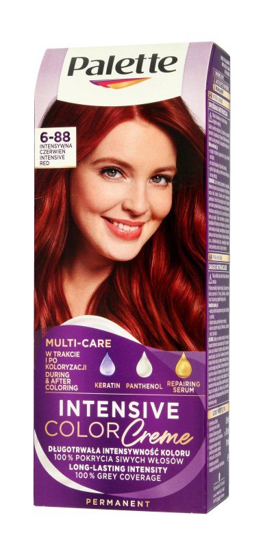 Palette Intensive Color Creme Multi Care Krem koloryzujący nr 6-88 (RI5) - intensywna czerwień  1op.