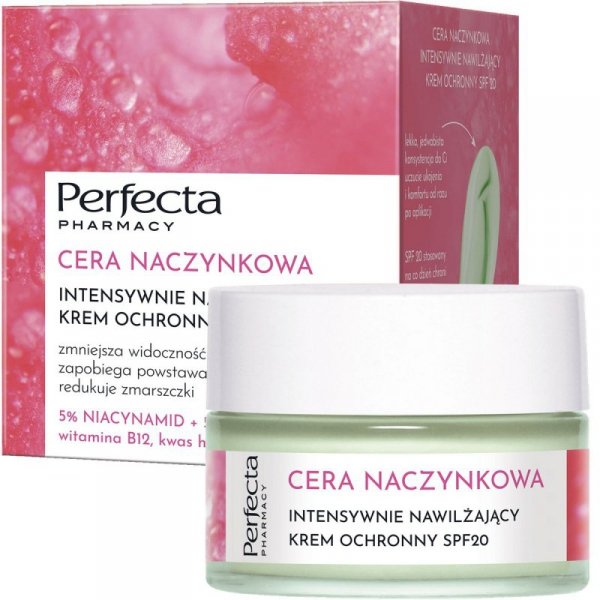PERFECTA Cera Naczynkowa SPF 20 Intensywnie nawilżający krem ochronny 50 ml