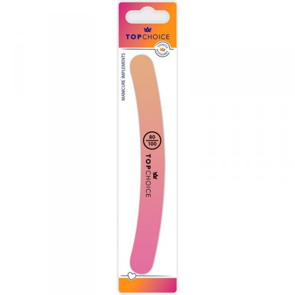 TOP CHOICE Manicure Pilnik do paznokci Rainbow 80/100 - banan (70105)