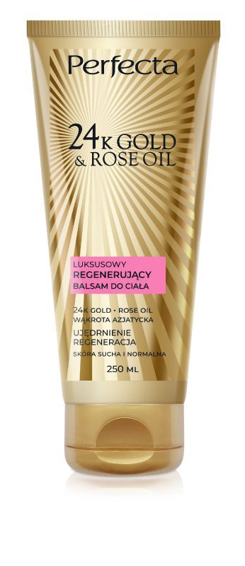 PERFECTA 24k Gold & Rose Oil Luksusowy regenerujący balsam do ciała 250 ml