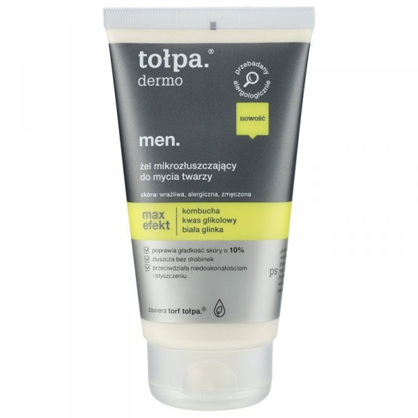 TOŁPA Dermo Men Żel do mycia twarzy mikrozłuszczający Max efekt 150 ml