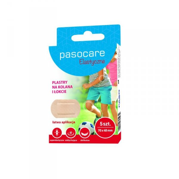 PASOCARE Elastyczne plastry na kolana i łokcie 72 x 48 mm  1op.- 5 sztuk