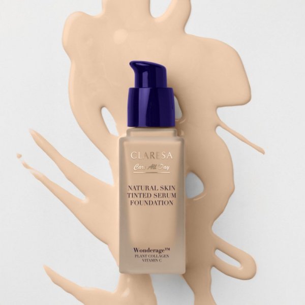 CLARESA Natural Skin Tinted Serum Foundation Podkład-serum z naturalnym wykończeniem 1W Light Warm 32 ml