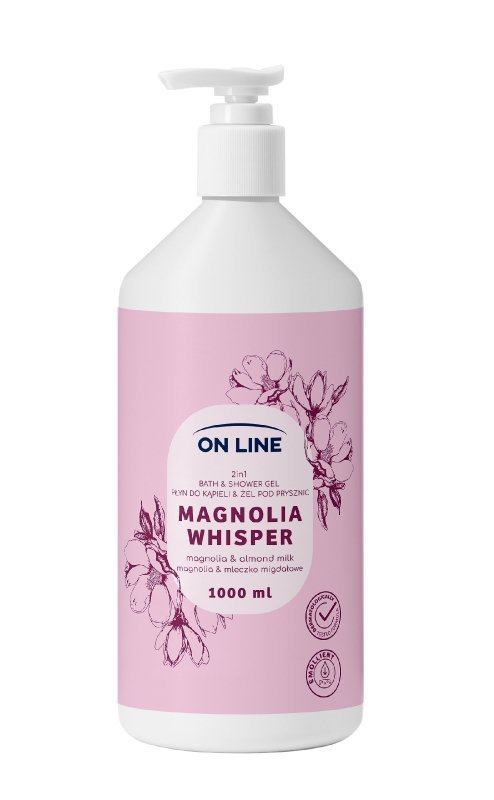 ON LINE Płyn do kąpieli i żel pod prysznic 2w1 Magnolia Whisper 1000 ml