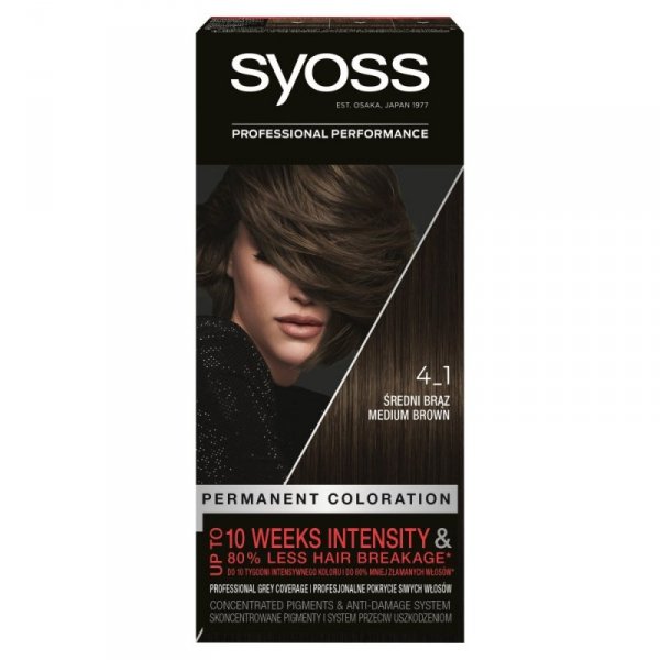 Schwarzkopf Syoss Farba do włosów nr 4_1 Średni Brąz  1op.