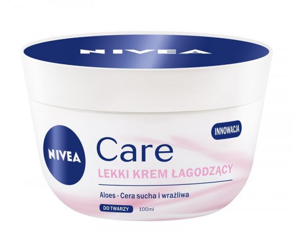 NIVEA Care Lekki krem łagodzący do cery suchej i wrażliwej 100 ml