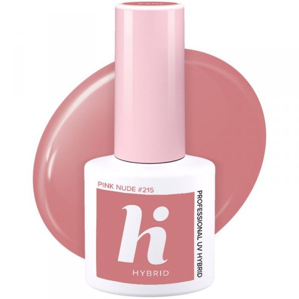 HI HYBRID Lakier hybrydowy Choco & Latte #215 Pink Nude  5ml