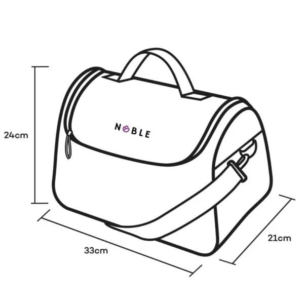 Kosmetyczka podróżna Kuferek XXL z paskiem, NOBLE BLOSSOM B003 