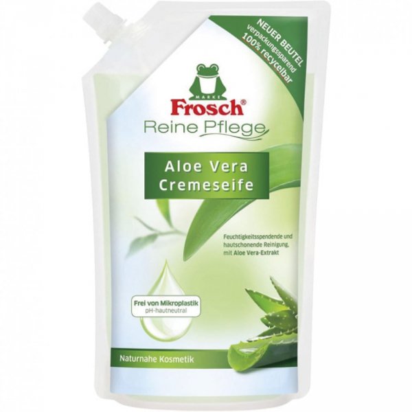 Aloesowe Mydło w płynie, FROSCH Aloe Vera, Zapas, 500 ml