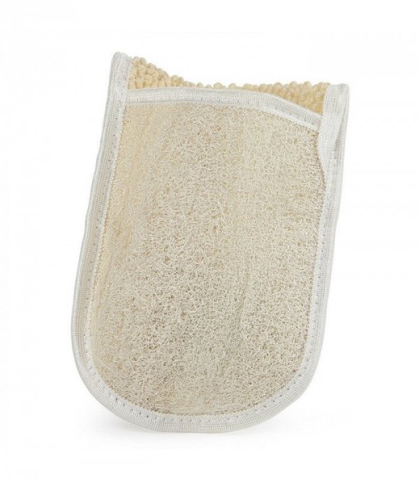 Egyptian Natural Sponge Glove with Luffa and Cotton, Najel