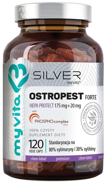 Milk Thistle FORTE, Standardized Extract, SILVER PURE, Myvita