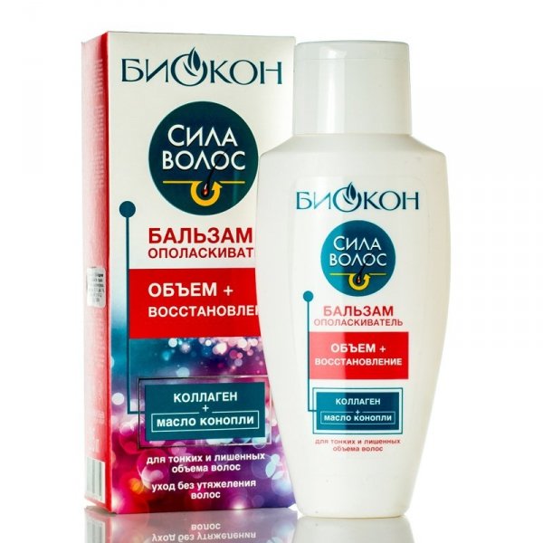 Balsam Odżywka na Bazie Oleju z Konopi - Objętość i Odbudowa, 215 ml