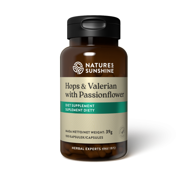 Hops &amp; Valerian with Passionflower, Nature's Sunshine, 100 capsules