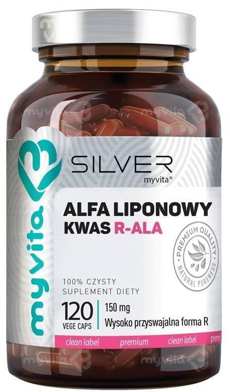 Alfaliponic acid R-ALA 100% SILVER PURE, Myvita