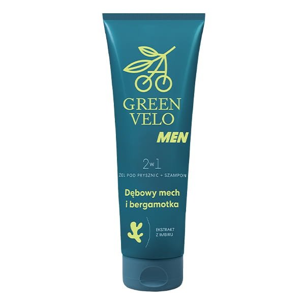 Żel pod Prysznic 2w1 dla Mężczyzn Dębowy Mech i Bergamotka, GREEN VELO, 250ml